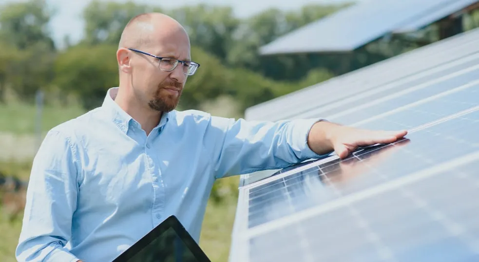 Inspection of a solar panel